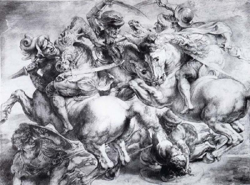 Leonardo  Da Vinci The Battle of Anghiari China oil painting art